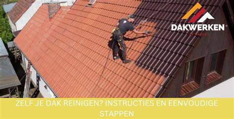 Infografiek: overzicht plat dak onderhoudsstappen (controleeren, reinigen, repareren, inspecteren).