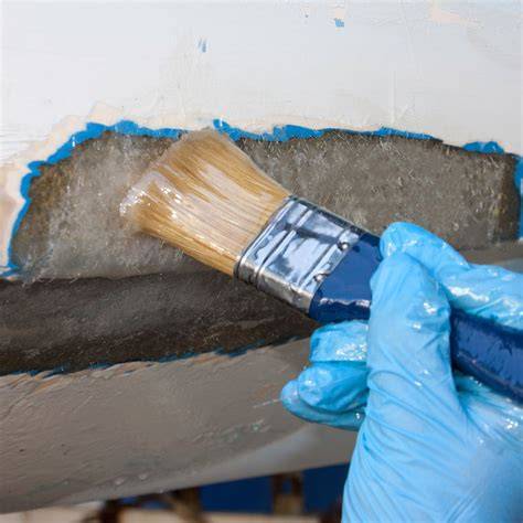 afbeelding: stappenplan epoxy reparatie