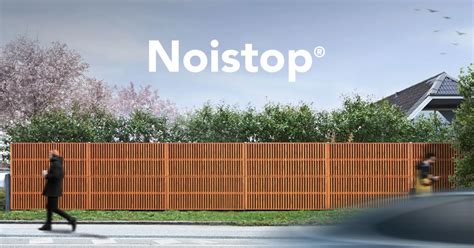 Een houtkleurige Noistop Wood geluidsschutting