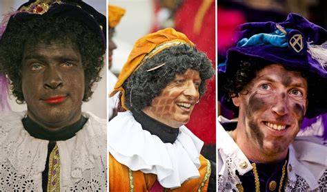 Infographic: verschillende verschijningsvormen van Zwarte Piet door de tijd