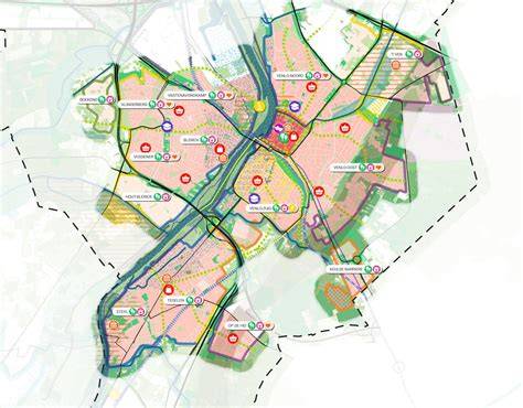 Kaart van renovatieprojecten en stedelijke ontwikkeling Oldenzaal