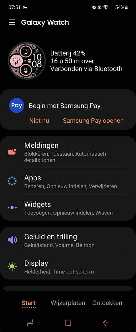 Diagram: synchronisatie-opties (Google/ Samsung) op Galaxy