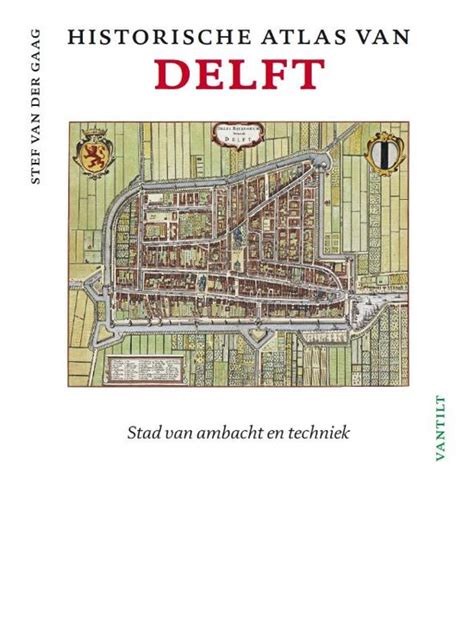 Historische plattegrond Delft en moderne Delfts Blauw bekleding