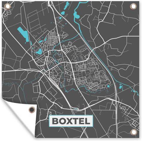 Kaart van Boxtel met locatie Kapelweg en winkel