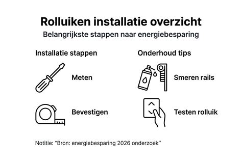 Verhouding rolluik-lander: installatie en onderhoud infographic