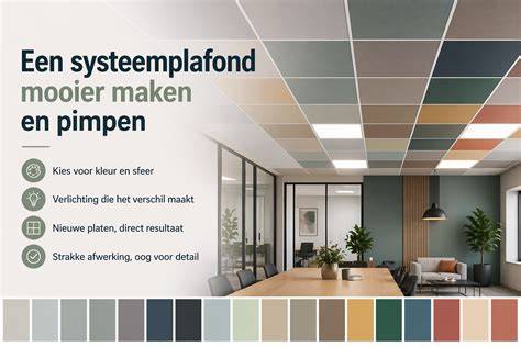 Infographic: typen systeemplafond en bijbehorende montagemethoden