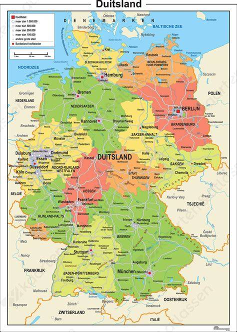Kaart van hotspots in Duitsland