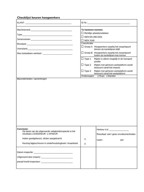 Checklijst kruipruimtehoogte