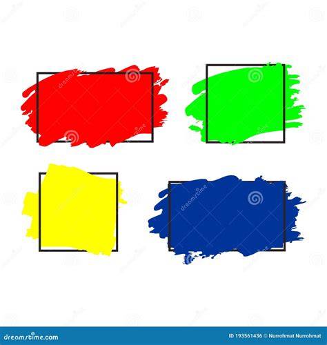 Infographic: Schematische opbouw van een abstract muurontwerp met fluïde penseelstreken en overlappingen in blauw, rood, geel en groen