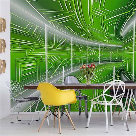 Afbeelding: grafische 3D-behang als blikvanger