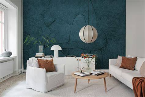Afbeelding: blauw behang for ruimtelijkheid