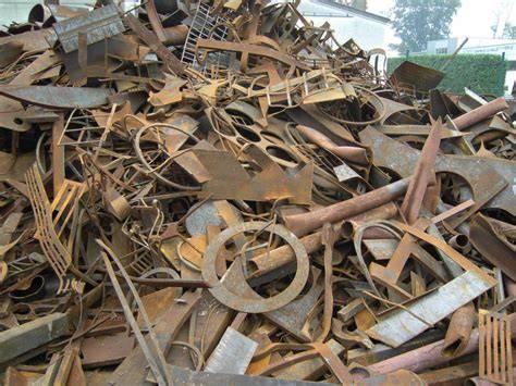 Diagram: Verwerkingsstappen van oud ijzer en metalen