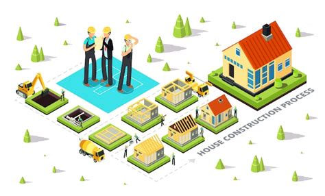 Infographic: structuur en fasen van Grieks bouwproces met aandacht voor anamonés en onafgewerkte woningen.