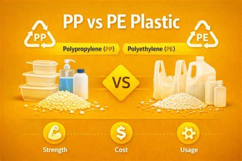Vergelijkende afbeelding PE vs PP