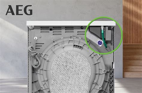 Schema van de niveauregelaar en het bijbehorende slangetje in een wasmachine.