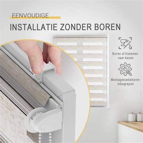 Infographic: Montageopties voor rolgordijn 40 cm breed