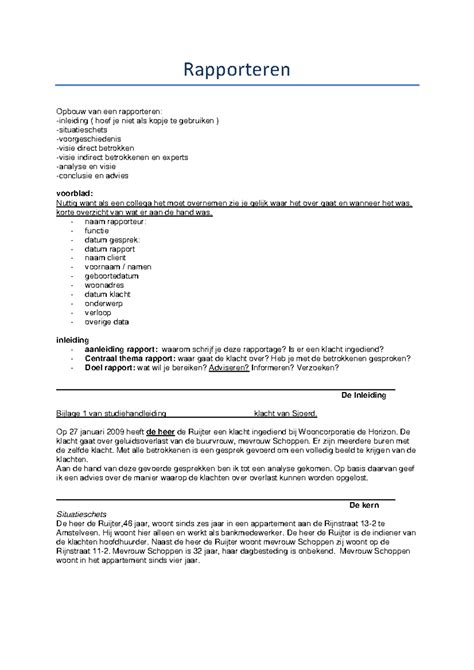 Voorbeeld van een volledige dakinspectie rapport