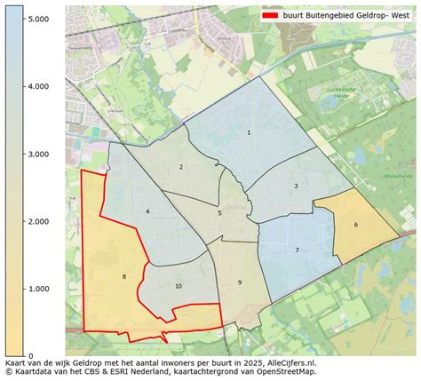 Bezorgershof-kaart en gebiedsindeling Geldrop