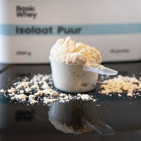 Diagram: Voordelen van whey isolaat (laag vet, hoog eiwit, lage lactose)