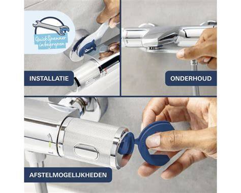 Informatieve infografiek over Grohe thermostaatkraan installatie