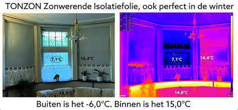 Vergelijking van een ongeïsoleerde en een met TONZON geïsoleerde begane grondvloer, met infraroodbeelden die het temperatuurverschil aantonen.