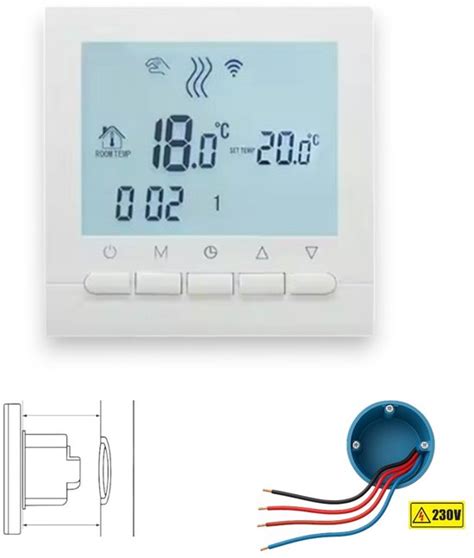 schema: slimme thermostaat aansluiting en app-integratie