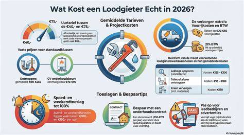 Infographic: Overzicht van veelvoorkomende loodgietersklussen en tarieven