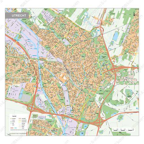 Illustratieve kaart van Utrecht met showrooms