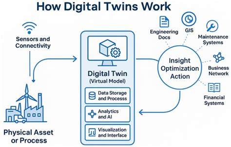 Diagram: Digital Twin en slimme gebouwautomatisering