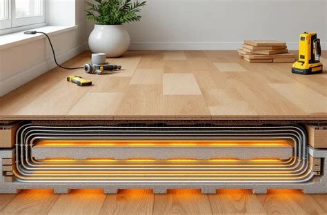 Infographic over vloerverwarming en parket compatibiliteit