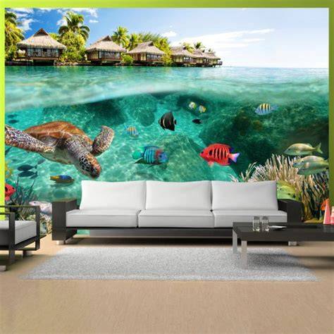 Vliesbehang vissen - matte afwerking en heldere details