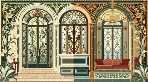Afbeelding: Voorbeelden van Jugendstil en Art Deco tegels