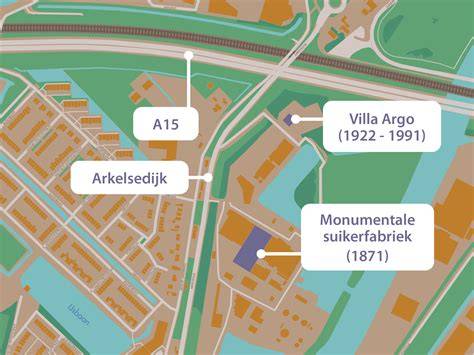 Plattegrond en tentoonstelling herinnering aan Fabriek I aan de Arkelsedijk en Lingewereld.