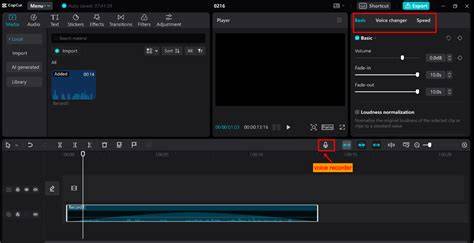 CapCut-capaciteiten: audio opnemen en bewerken