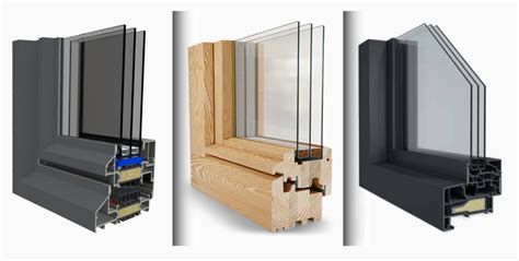 Illustratie van verschillende soorten houten kozijnen en raamprofielen