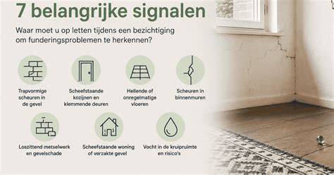Infographic: Overzicht funderingsproblemen en signalen tijdens bezichtiging