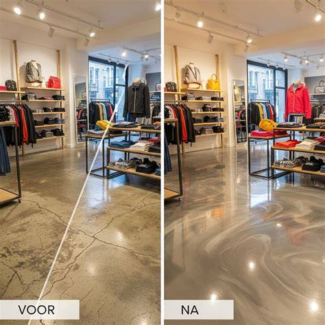 Showroom en monsterkoffers voor epoxyvloeren horeca
