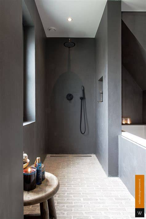 Betonlook badkamer inspiratie - vloeren en wanden in betonlook