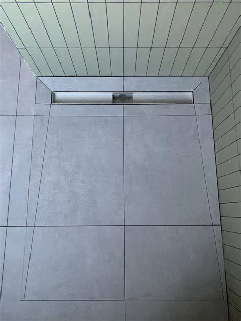 Diagram helling douchevloer 1-2% richting drain