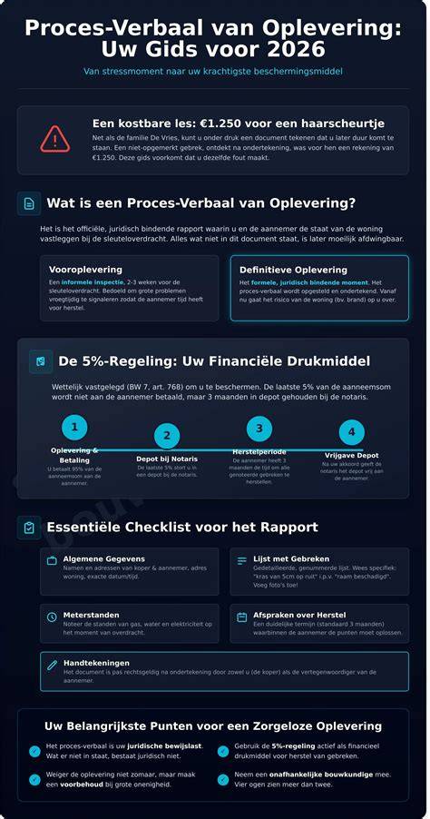 Infographic overzicht van het proces: van ontwerpfase tot oplevering en garantie