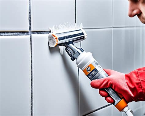 collage van benodigde materialen voor het afkitten van een douche