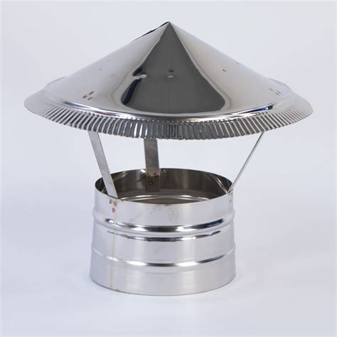 Afbeelding van een verzinkte regenkap met diameter 190/200 mm