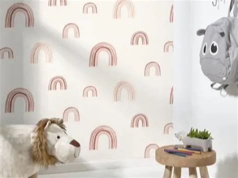 Voorbeeld van grafisch behang in een kinderkamer