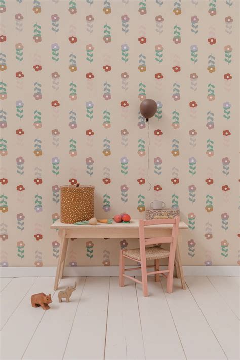 Collage van verschillende kinderkamer behang patronen