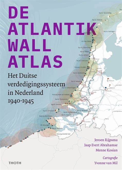 Kaartbeeld van de Atlantikwall langs de Nederlandse kust