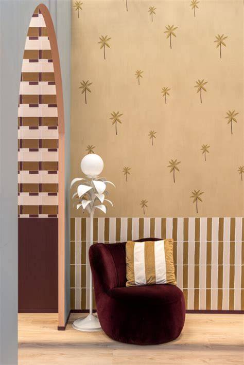 Palm Springs behangcollectie in combinatie met verfkleuren