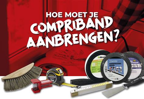 infographic met stappenplan voor het aanbrengen van compriband