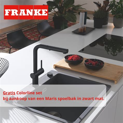 Illustratie van een Franke inzetbakje in een spoelbak