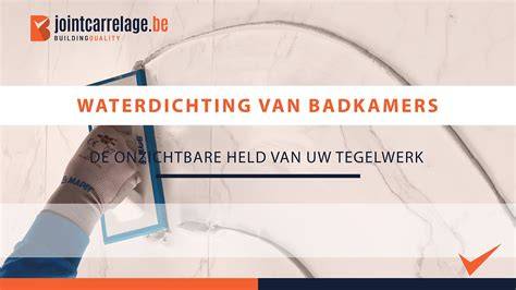 Infographic kimband en waterdichte lagen in natte ruimtes