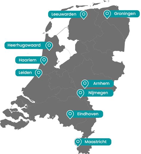 Kaart met leveringsgebied en locaties rondom Odoorn